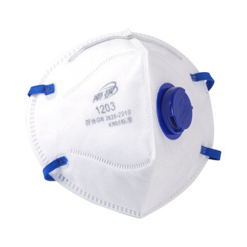 南核 1203 KN95口罩 耳戴式 呼吸阀 防雾霾 PM2.5 针织带 两个独立装【1个】