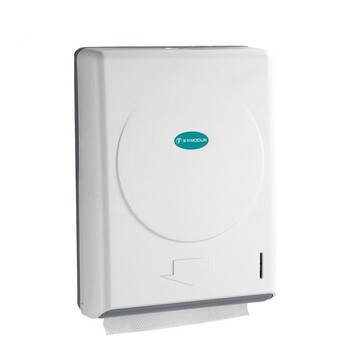 莫顿（MODUN）挂壁式防水手纸箱 擦手纸盒免打孔纸巾盒 M-5821 ABS白色+免钉螺丝贴