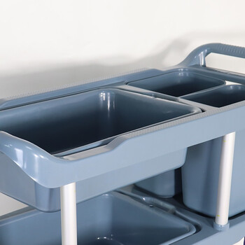 海斯迪克 HK-7017 酒店收碗车 餐盘碗碟酒水收集车 可拆装加大手推收餐车 三层清洁车