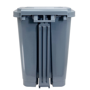 益美得 DJ-40办公室脚踏垃圾桶大号商用酒店宾馆脚踩式灰色垃圾桶 脚踏40L灰色