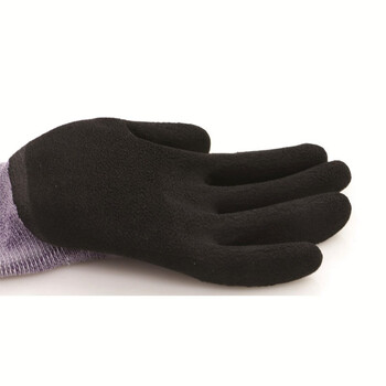 者也（ZYE）弹力发泡手套 耐磨防滑防油劳保手套浸胶涂掌皱纹工地搬运工作劳防保护手套 1双