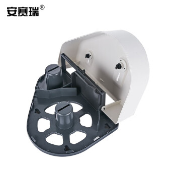 安赛瑞 塑料纸巾架 一大一小卷纸巾架 大卷纸盒卫生间手纸架 厕所纸巾架卷纸盒 白色 710091
