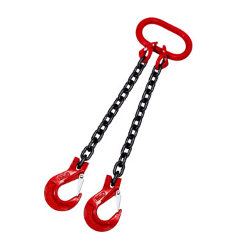 筑采 ZHUCAI 吊钩 起重链条吊索具组合吊钩吊环组合起重吊具 8吨2腿2米 羊角钩款 1个
