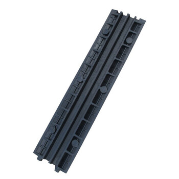 冰禹 线槽减速带压线板 电缆保护槽 三道黄胶膜双槽 1000*230*45mm 1个 BYaf-42