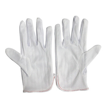 SAFEMAN君御FJD点塑手套防滑电子车间无尘劳保防护手套白色 10副