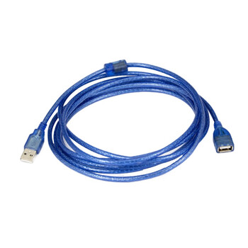 信霆 USB 2.0延长线 1.5米 AM/AF鼠标键盘加长线 USB延长数据线 透明蓝