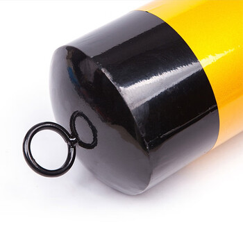 知旦 警示柱 活动款双面解锁 高50cm交通路障设施警戒桩钢制路桩可定制 600909 壁厚1.5mm