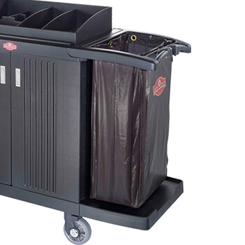 南 SFC-05 塑料客房服务车 黑色 带门 酒店客房服务车布草客房清洁车手推车宾馆工作车