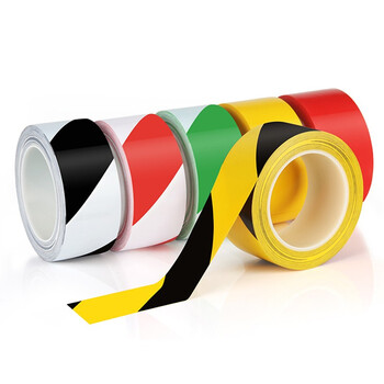 者也 反光胶带警示线安全地面标识警示贴斑马线胶带 红白 4.8cm*长33m【三卷装】