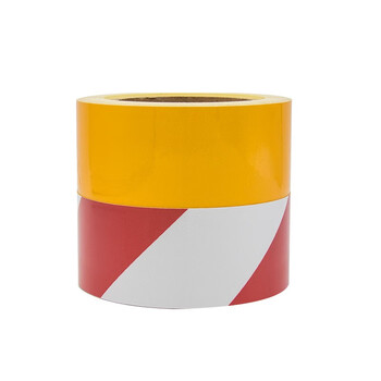 冰禹 BYlj-277 高亮光警示胶带 夜间交通安全警示PET反光膜反光条车贴 白色5cm*23m