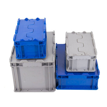 箱大王 Xlj-13 加厚塑料带盖运输物流箱 工具收纳箱零件箱 D箱-有盖灰色