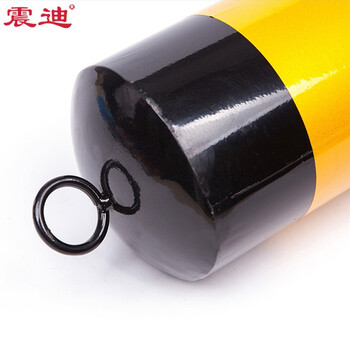 震迪钢管警示柱高100cm停车防撞柱道路隔离桩反光柱可定制SD0413固定款