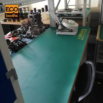 爱柯部落 防静电台垫桌垫橡胶垫 2mm胶垫工作桌垫维修实验室台垫 绿色 宽0.6m长1m 每米定制