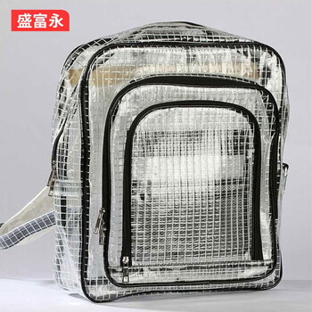 盛富永 PVC无尘包 无尘包透明背包工具包双肩背包 长35*宽40*高15