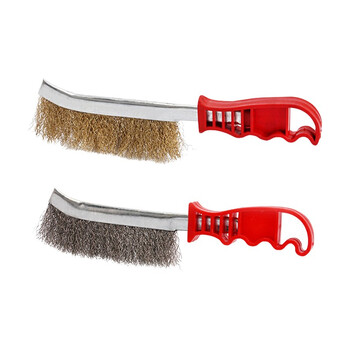 金诗洛 KSL948 钢丝刀刷 镀铜除锈刷 不锈钢丝刷 清洁刷 刀型刷子 不锈钢丝刷（1把）