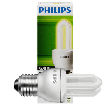  飞利浦（PHILIPS）节能灯泡 2U 8W 白光 E27