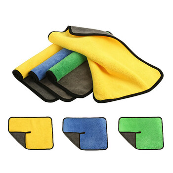 纳仕德 WSX0011 加厚双面纤维抹布吸水去污百洁布珊瑚绒清洁巾 40*60CM 1条 颜色随机