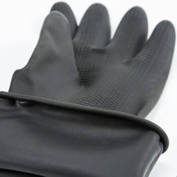 雄星  工业手套CY55cm耐酸碱化学防腐蚀耐磨防水耐油防油橡胶手套
