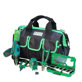 老A LAOA LA212818加厚牛津布绿黑手提工具包13英寸