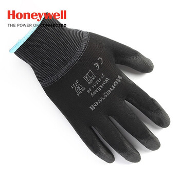 霍尼韦尔（Honeywell）劳保手套 2100251CN PU浸胶透气耐磨王防滑 尼龙13针织 9码10副