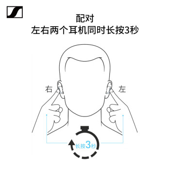 森海塞尔（Sennheiser）MOMENTUM 真无线二代蓝牙主动降噪运动耳机 入耳式音乐耳机 黑色