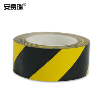安赛瑞 耐磨型划线胶带（黄/黑）斑马纹划线胶带 5S管理胶带 5cm×22m 15650