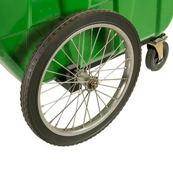 锐拓环卫垃圾车特大垃圾桶大号户外小区物业手推保洁车带盖挂车垃圾车400升