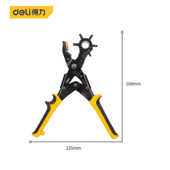 得力(deli) 打孔钳 重型省力皮带打孔钳 腰带皮具打孔器9英寸升级款 DL1919A 400191