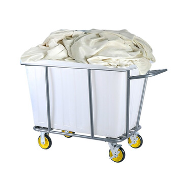 益美得 D-025B 洗衣房衣物收集车酒店宾馆布草车清洁手推车塑料 白色小号