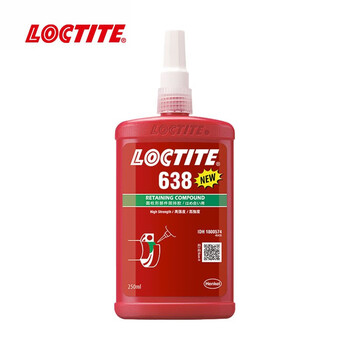 乐泰/loctite 638 固持强力胶 高强度耐高温通用型厌氧强力强力胶 绿色液体胶水 250ml 1支装
