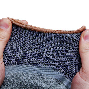 者也（ZYE）皱纹皱掌手套 耐磨浸胶胶皮劳保手套防滑乳胶挂胶半挂工地维修防护手套 灰纱灰 1双