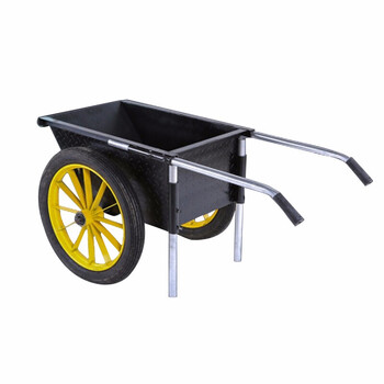 益美得 CT-514 加厚手推车斗车建筑工地车环保车搬运车垃圾车劳动车翻斗车 中号3.5厚斗黑色（耐磨实心轮 ）