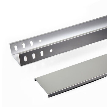 BOWERY镀锌电缆桥架线槽金属走线架电镀穿线弱电式布线支架定制50高*50宽*0.8厚 2米/根 1根