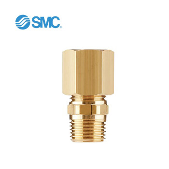 SMC H08-02 卡套式管接头 H系列 直通接头 管外径φ8 连接螺纹R1/4