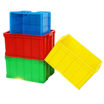 贺曼加厚周转箱长方形塑料箱物流箱整理箱塑胶箱外尺寸612*405*150绿色