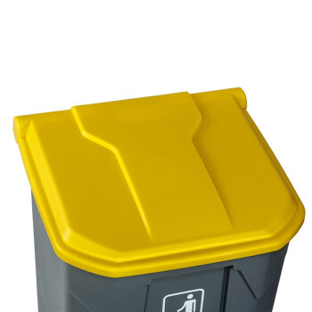 知旦 塑料垃圾桶 100L灰盖款 工业垃圾桶公园垃圾桶小区街道垃圾桶可定制 ZT241