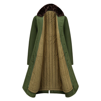 者也（ZYE）冬季长款加厚毛绒棉大衣保安服 标准款白丝棉