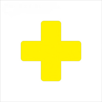 亿箬  警示6S四角定位贴 桌面定置标签标识 5S管理定位贴纸3*1cm 黄色L型 100个/包 