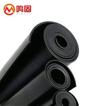 鸣固 绝缘胶 35kv高压橡胶板 胶垫胶皮耐油地胶皮台垫桌垫 配电室工业 黑色（1米*5米*10mm）