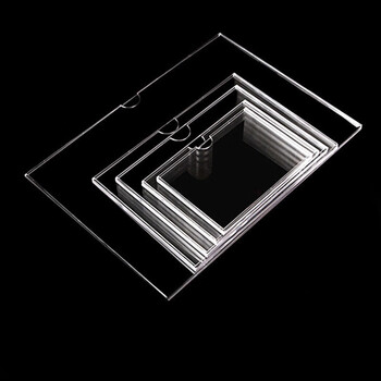 鸣固 亚克力卡槽 定制插盒插槽宣传展示牌 透明照片资料盒 A4寸双层横款  ZA1292