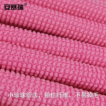 安赛瑞 无尘擦拭布 彩色抹布 洁净抹布 30*32cm (10片装）干湿两用 不易掉毛 粉色 710330