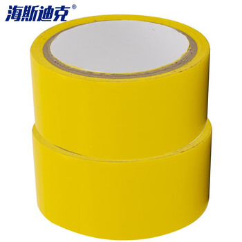 海斯迪克 HKJD-002 警示胶带 斑马线胶带 PVC地板划线胶带（黄色 2卷）4.8cm*16y