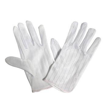 SAFEMAN君御FJD点塑手套防滑电子车间无尘劳保防护手套白色 10副