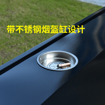 者也 户外分类垃圾桶不锈钢果皮箱室外公园小区物业环卫垃圾箱大号商用 G2027【两分类】镀锌喷塑