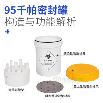 华夏将军 生物安全运输箱11L 带温显配2套95千帕运输罐 医药样本标本转运箱 感染传染性病毒冷藏箱