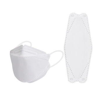 旷尔 一次性口罩 挂耳式折叠防护口罩 无纺布面罩【白色 80x200mm】