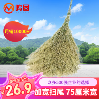 鸣固 大扫把 竹扫把 学校工厂环卫小区马路物业柏油道路地面清洁大号笤帚 3.5斤带叶竹枝连体