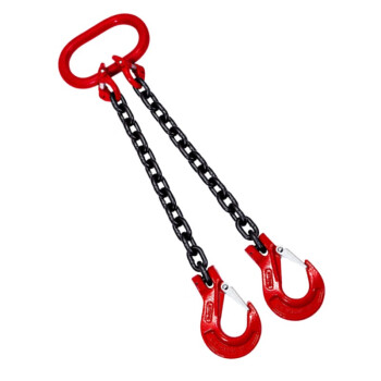 筑采 ZHUCAI 吊钩 起重链条吊索具组合吊钩吊环组合起重吊具 8吨2腿2米 羊角钩款 1个