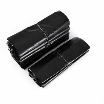 伏兴 手提式垃圾袋 加厚黑色背心式垃圾袋 酒店物业大号垃圾袋定做 加厚手提50*80cm(100只)