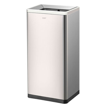 南 SF30-F03 南方方形环境桶 砂银钢 酒店宾馆套房果皮桶 商用厨房客厅垃圾桶 办公室用垃圾桶 容量30L